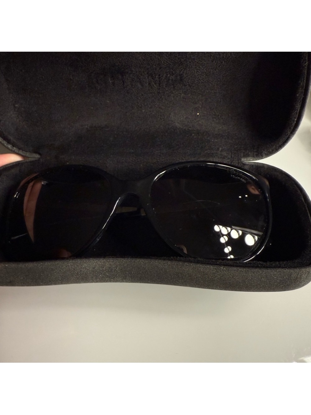 Chanel Black Oversized Sunglasses with Case